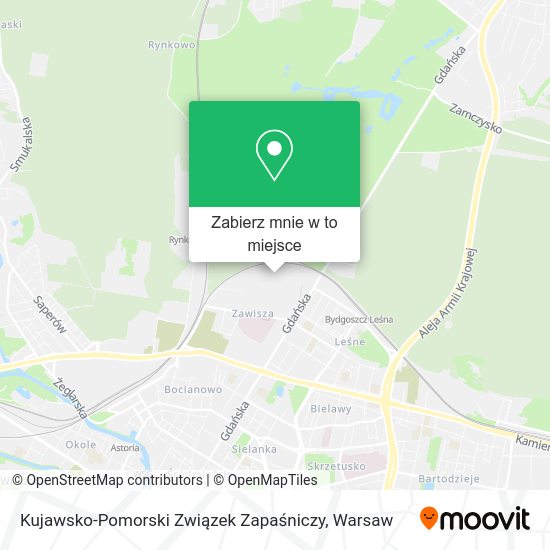 Mapa Kujawsko-Pomorski Związek Zapaśniczy