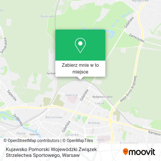 Mapa Kujawsko Pomorski Wojewódzki Związek Strzelectwa Sportowego