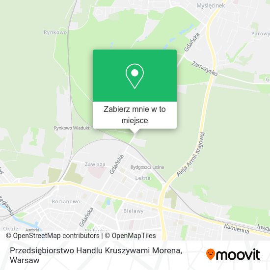 Mapa Przedsiębiorstwo Handlu Kruszywami Morena