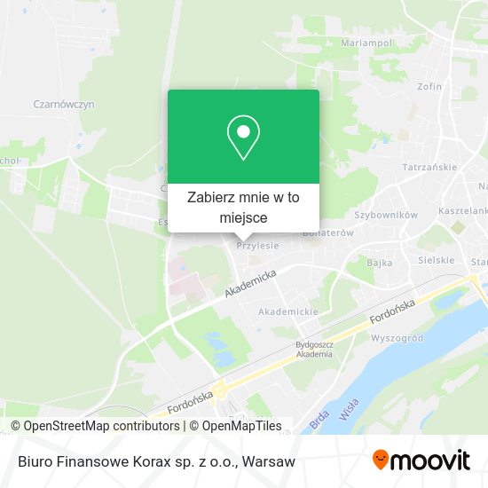 Mapa Biuro Finansowe Korax sp. z o.o.