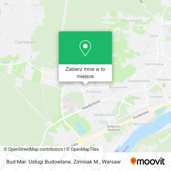 Mapa Bud-Mar. Usługi Budowlane. Zimniak M.