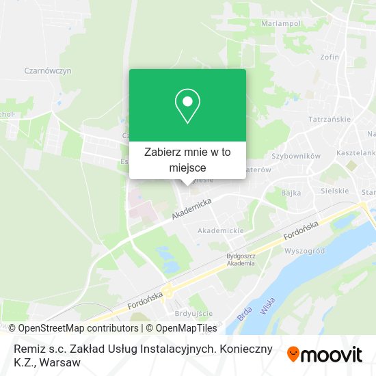 Mapa Remiz s.c. Zakład Usług Instalacyjnych. Konieczny K.Z.