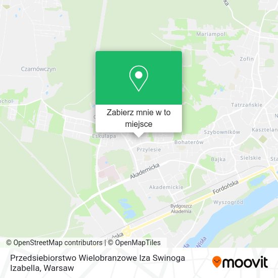 Mapa Przedsiebiorstwo Wielobranzowe Iza Swinoga Izabella