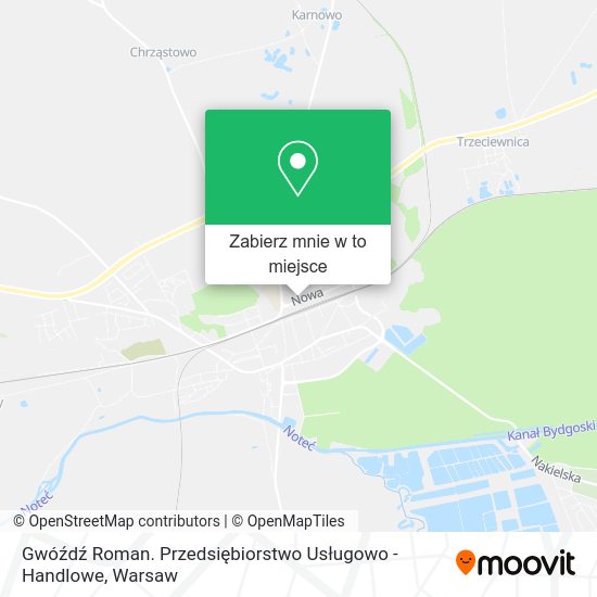 Mapa Gwóźdź Roman. Przedsiębiorstwo Usługowo - Handlowe