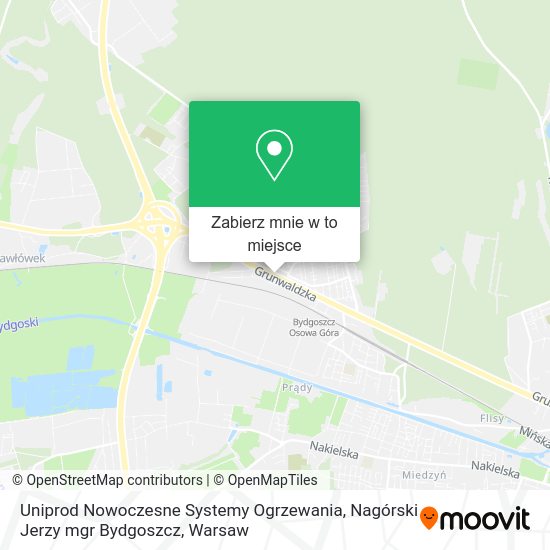 Mapa Uniprod Nowoczesne Systemy Ogrzewania, Nagórski Jerzy mgr Bydgoszcz