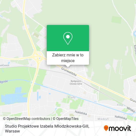 Mapa Studio Projektowe Izabela Młodzikowska-Gill