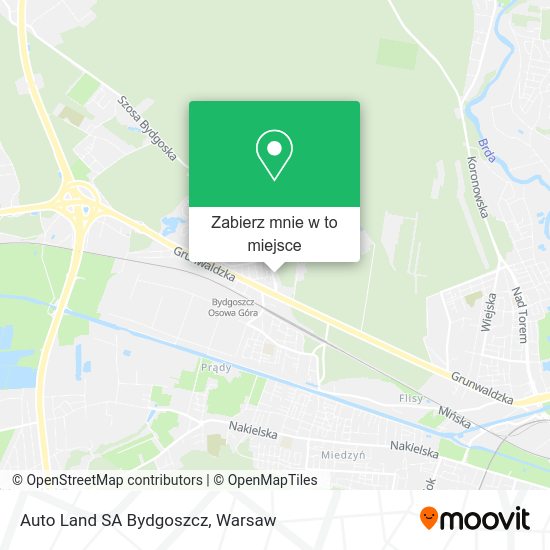 Mapa Auto Land SA Bydgoszcz