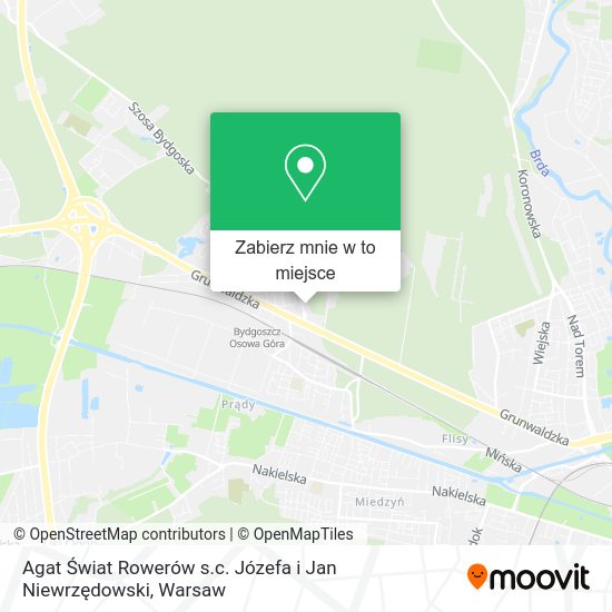 Mapa Agat Świat Rowerów s.c. Józefa i Jan Niewrzędowski