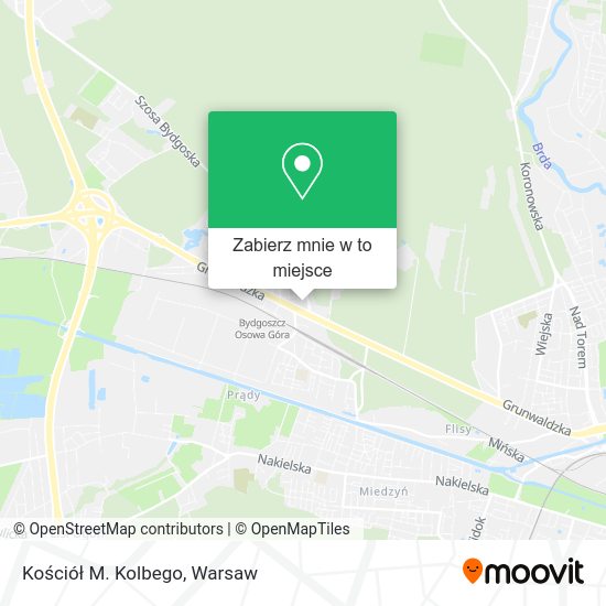 Mapa Kościół M. Kolbego