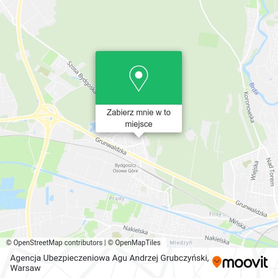 Mapa Agencja Ubezpieczeniowa Agu Andrzej Grubczyński