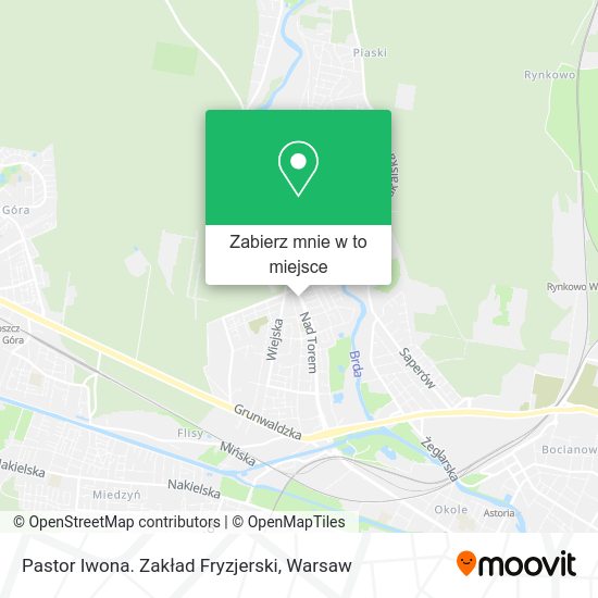 Mapa Pastor Iwona. Zakład Fryzjerski