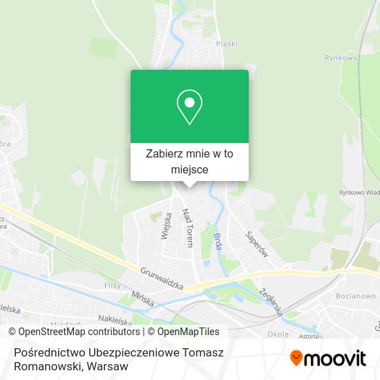 Mapa Pośrednictwo Ubezpieczeniowe Tomasz Romanowski