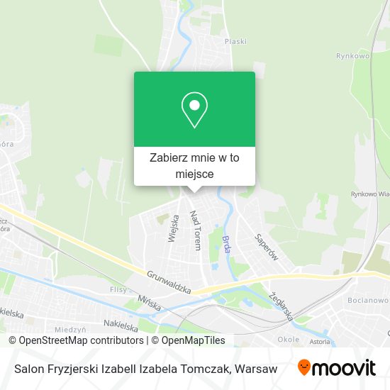 Mapa Salon Fryzjerski Izabell Izabela Tomczak