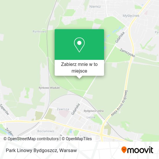 Mapa Park Linowy Bydgoszcz