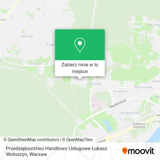 Mapa Przedsiębiorstwo Handlowo Usługowe Łukasz Wołoszyn