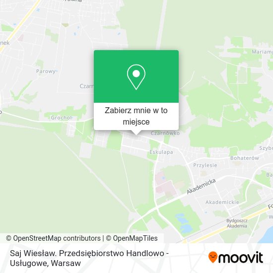 Mapa Saj Wiesław. Przedsiębiorstwo Handlowo - Usługowe