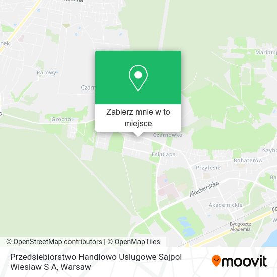 Mapa Przedsiebiorstwo Handlowo Uslugowe Sajpol Wieslaw S A