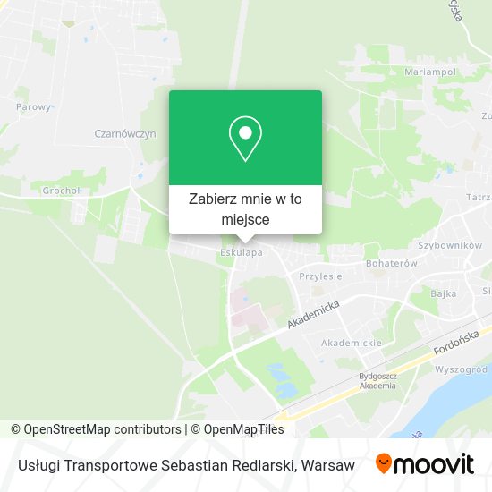 Mapa Usługi Transportowe Sebastian Redlarski