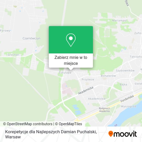 Mapa Korepetycje dla Najlepszych Damian Puchalski