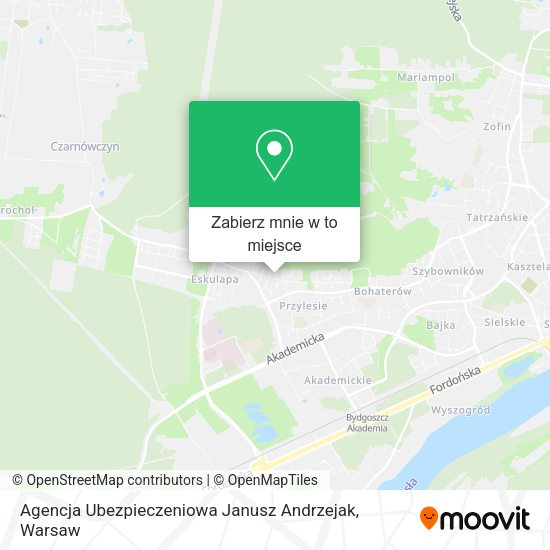 Mapa Agencja Ubezpieczeniowa Janusz Andrzejak