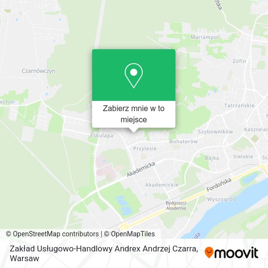 Mapa Zakład Usługowo-Handlowy Andrex Andrzej Czarra