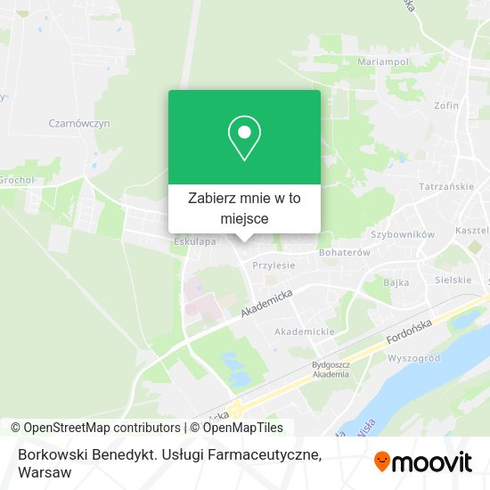 Mapa Borkowski Benedykt. Usługi Farmaceutyczne