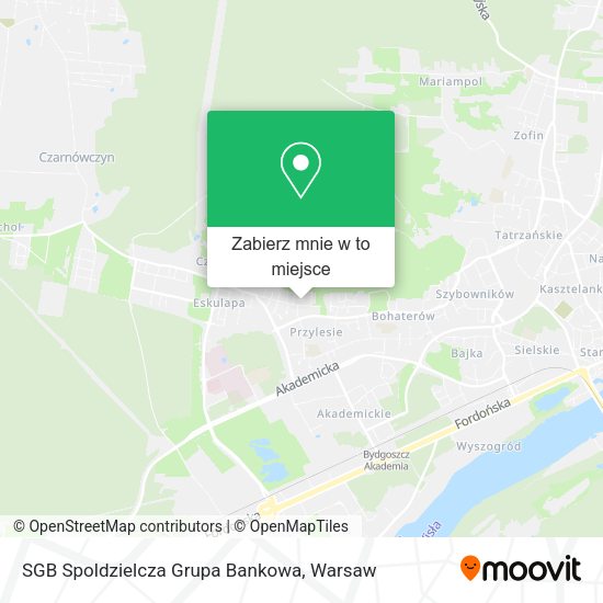 Mapa SGB Spoldzielcza Grupa Bankowa