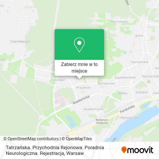 Mapa Tatrzańska. Przychodnia Rejonowa. Poradnia Neurologiczna. Rejestracja