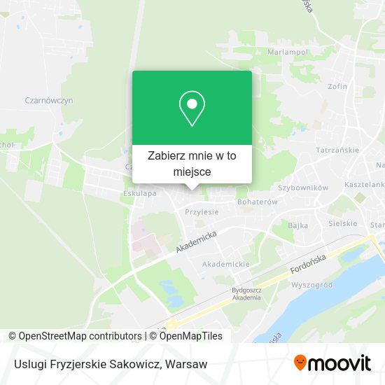 Mapa Uslugi Fryzjerskie Sakowicz