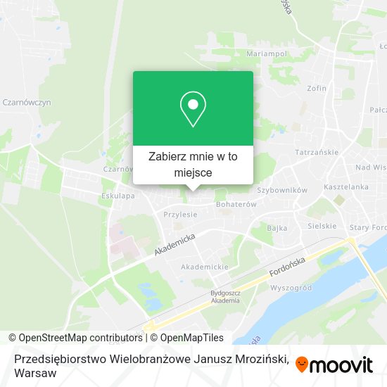 Mapa Przedsiębiorstwo Wielobranżowe Janusz Mroziński