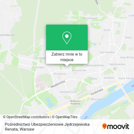 Mapa Pośrednictwo Ubezpieczeniowe Jędrzejewska Renata