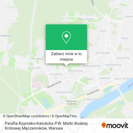 Mapa Parafia Rzymsko-Katolicka P.W. Matki Boskiej Królowej Męczenników