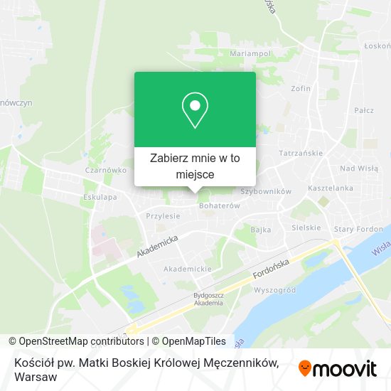 Mapa Kościół pw. Matki Boskiej Królowej Męczenników