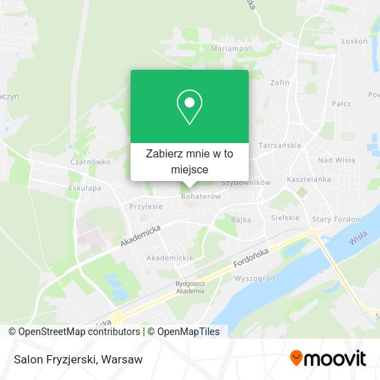 Mapa Salon Fryzjerski