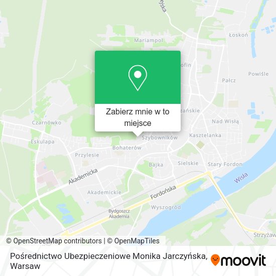 Mapa Pośrednictwo Ubezpieczeniowe Monika Jarczyńska