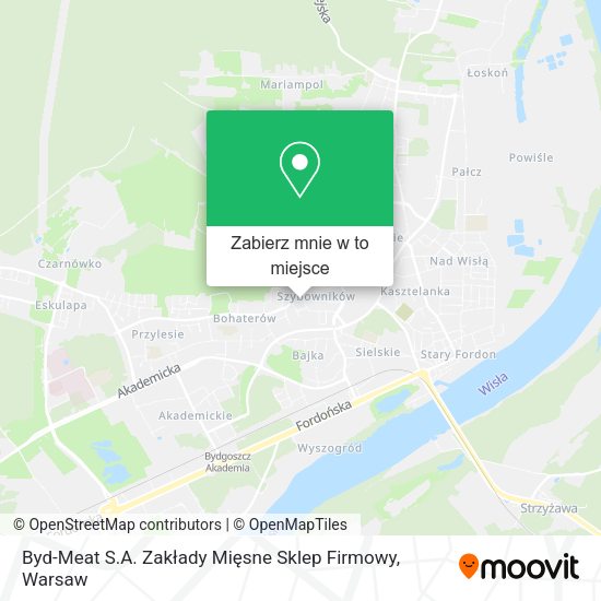 Mapa Byd-Meat S.A. Zakłady Mięsne Sklep Firmowy