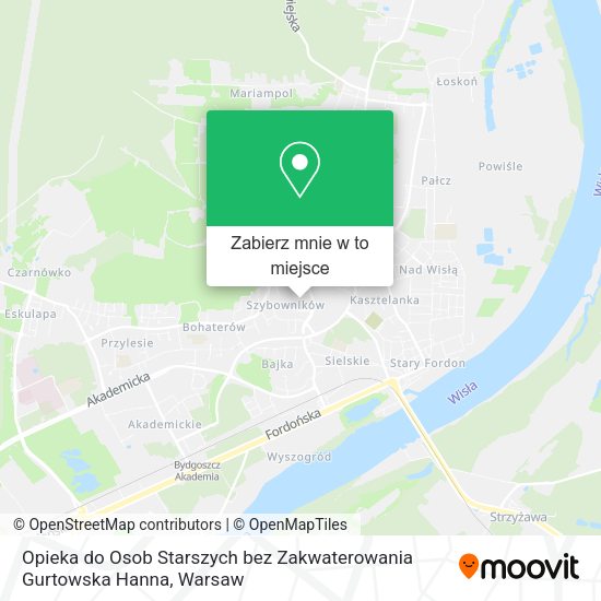 Mapa Opieka do Osob Starszych bez Zakwaterowania Gurtowska Hanna