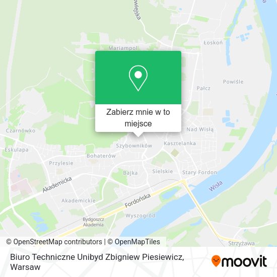 Mapa Biuro Techniczne Unibyd Zbigniew Piesiewicz