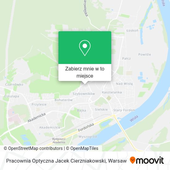 Mapa Pracownia Optyczna Jacek Cierzniakowski