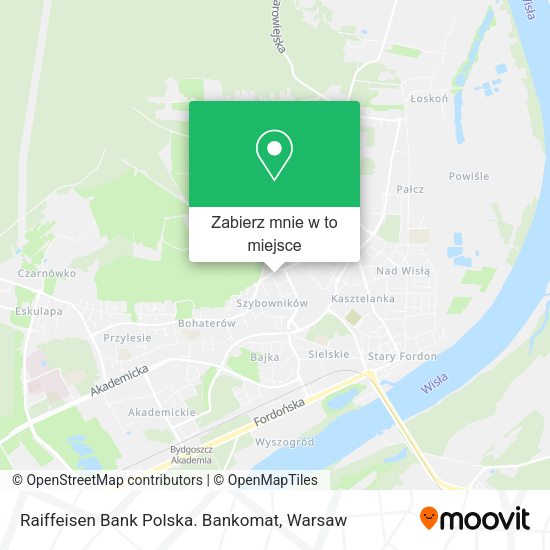 Mapa Raiffeisen Bank Polska. Bankomat