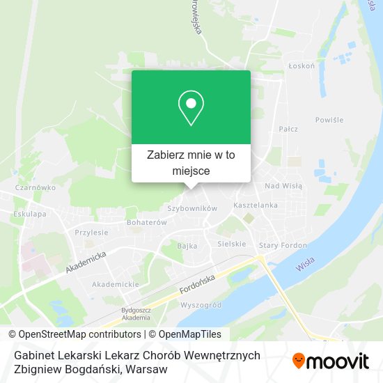 Mapa Gabinet Lekarski Lekarz Chorób Wewnętrznych Zbigniew Bogdański