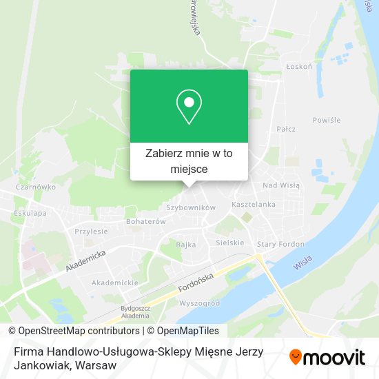 Mapa Firma Handlowo-Usługowa-Sklepy Mięsne Jerzy Jankowiak