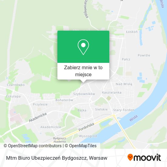 Mapa Mtm Biuro Ubezpieczeń Bydgoszcz