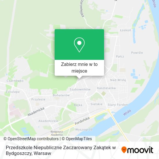 Mapa Przedszkole Niepubliczne Zaczarowany Zakątek w Bydgoszczy