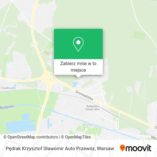 Mapa Pędrak Krzysztof Sławomir Auto Przewóz