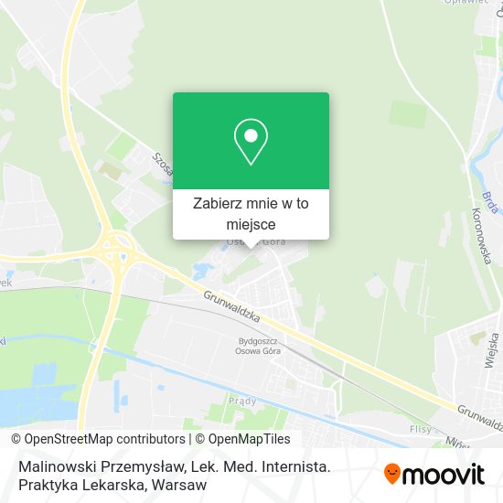 Mapa Malinowski Przemysław, Lek. Med. Internista. Praktyka Lekarska