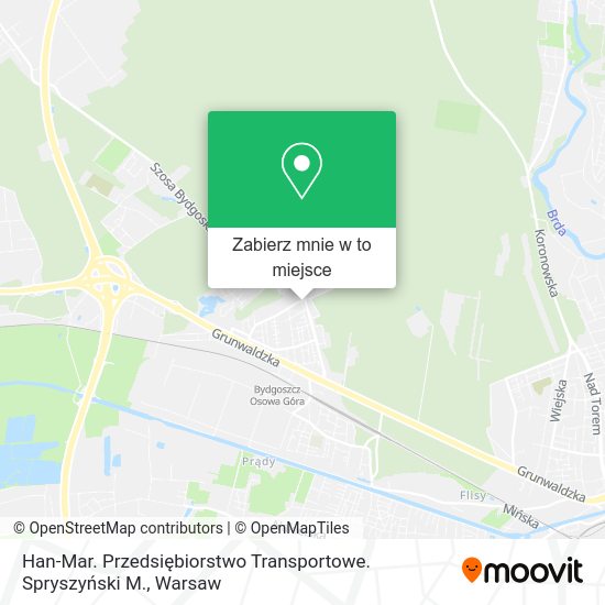 Mapa Han-Mar. Przedsiębiorstwo Transportowe. Spryszyński M.