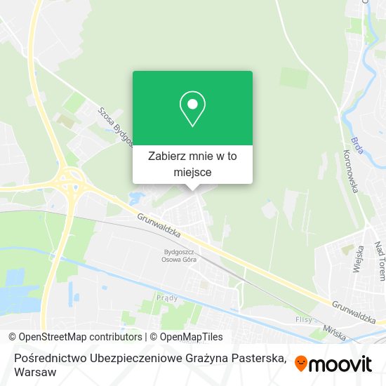 Mapa Pośrednictwo Ubezpieczeniowe Grażyna Pasterska