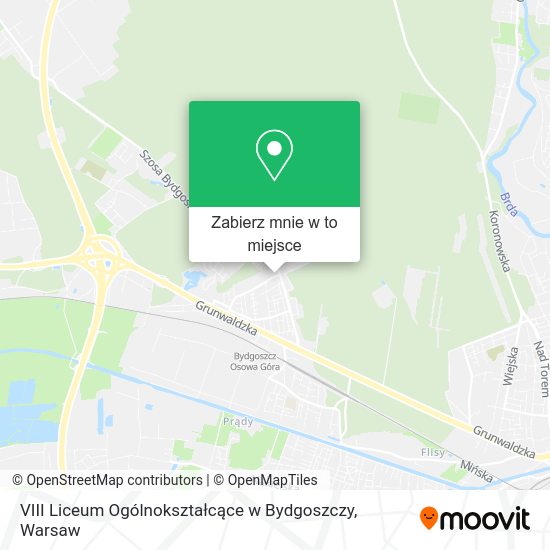 Mapa VIII Liceum Ogólnokształcące w Bydgoszczy