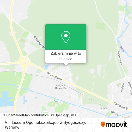 Mapa VIII Liceum Ogólnokształcące w Bydgoszczy
